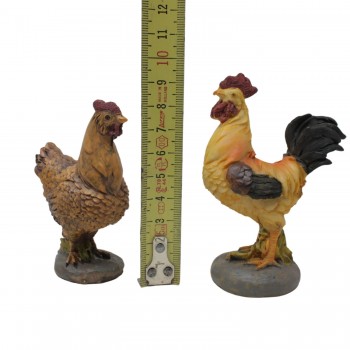 Gallinacei in Resina 9 cm Set da 8 Pezzi 52021