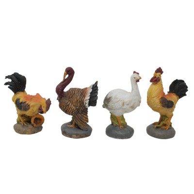 Gallinacei in Resina 9 cm Set da 8 Pezzi 52021