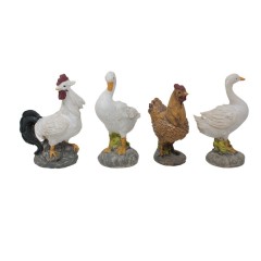 Gallinacei in Resina 9 cm Set da 8 Pezzi 52021