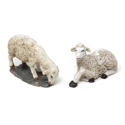Pecore in Resina 4 cm Set di 2 modelli