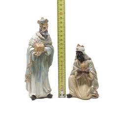 Natività Completa in Resina 20 cm Set di 9 pezzi Panna 51218