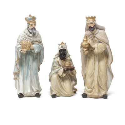 Natività Completa in Resina 20 cm Set di 9 pezzi Panna 51218