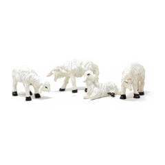 Gruppo di 4 Pecorelle per Presepe in Resina 4 cm 53896