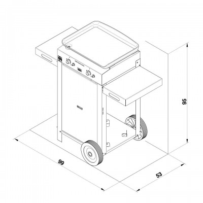 Eno Combo Initial 50 Inox Plancha a Gas