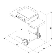 Eno Combo Initial 50 Inox Plancha a Gas