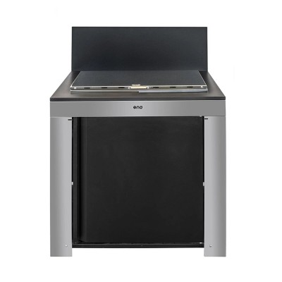 Modulo Cucina Plancha Tribu Nero e Acciaio Inox