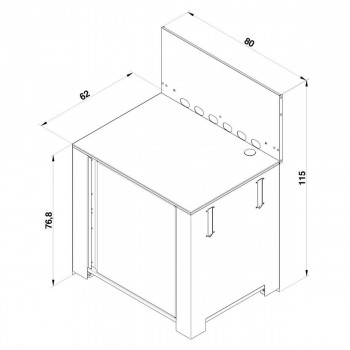 Modulo Acciaio Inox e Nero per Plancha da Appoggio