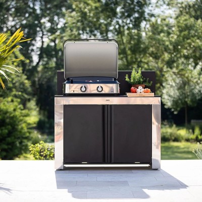 Modulo Cucina Felix Nero e Acciaio Inox