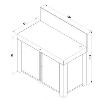 Modulo Cucina Felix Nero e Acciaio Inox