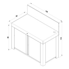 Modulo Cucina Felix Nero e Acciaio Inox