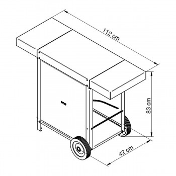 CARRELLO OSCAR IN ACCIAIO INOX PER PLANCHA