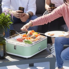 Barbecue Elettrico da Tavolo Portatile E-Carlo Paris Green