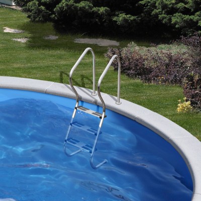 Scaletta in Acciaio per Piscina Interrata 183,5 cm