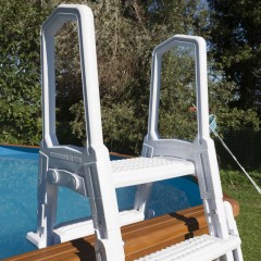 Scaletta in Acciaio per Piscina Fuori Terra 2x4 Gradini