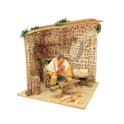 Pastore per Presepe in Movimento 17x17 cm Il Falegname