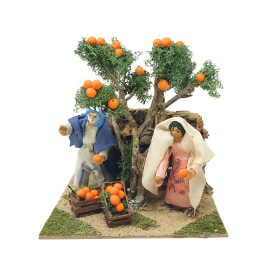 Pastore per Presepe in Movimento 17x17 cm I Raccoglitori di Arance