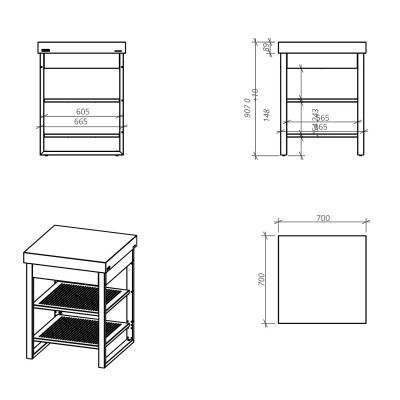 Modulo per cucina da Esterno Fogher Lares 70 cm