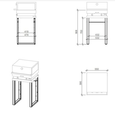 Barbecue a Gas Free Standing FGA 750 FS