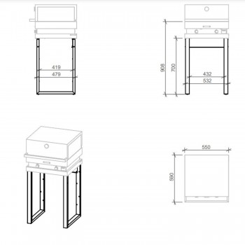 Barbecue a Gas Free Standing FGA 750 FS