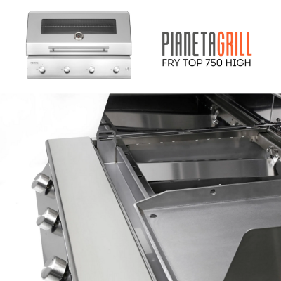 Barbecue da Incasso a Gas 4 Fuochi Fry Top 750