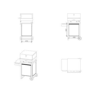 Barbecue Free Standing su Carrello a Gas FGA 500 FO FSC