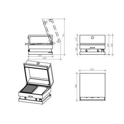 Barbecue a Gas FGA 500 FO