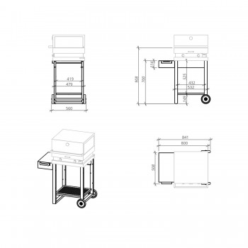 Barbecue a Gas e Forno su Carrello FGA 500 FO FSC