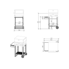 Barbecue a Gas e Forno su Carrello FGA 500 FO FSC