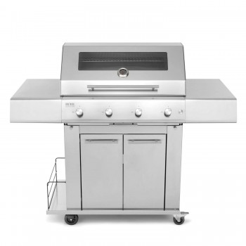 Barbecue a Gas 5 Fuochi Fry Top 750 con Carrello Sun Grill Range