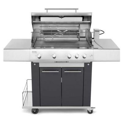 Barbecue a Gas 5 Fuochi Fry Top 750 con Carrello Sun Grill Range