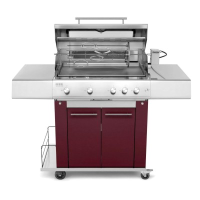 Barbecue a Gas 5 Fuochi Fry Top 750 con Carrello Sun Grill Range