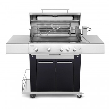 Barbecue a Gas 5 Fuochi Fry Top 750 con Carrello Sun Grill Range