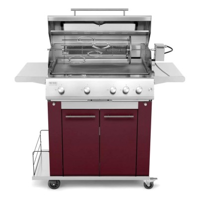 Barbecue a Gas 5 Fuochi Fry Top 750 con Carrello Sun Grill Compact