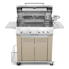 Barbecue a Gas 5 Fuochi Fry Top 750 con Carrello Sun Grill Compact