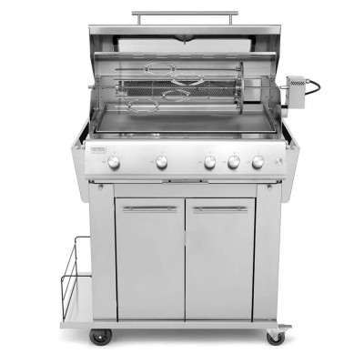 Barbecue a Gas 5 Fuochi Fry Top 750 con Carrello Sun Grill Compact