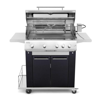 Barbecue a Gas 5 Fuochi Fry Top 750 con Carrello Sun Grill Compact