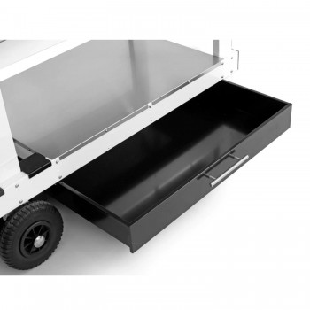 Barbecue a Gas 5 Fuochi Fry Top 750 con Carrello Master Grill