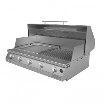 Barbecue da Appoggio a Gas 5 Fuochi Fry Top 1000