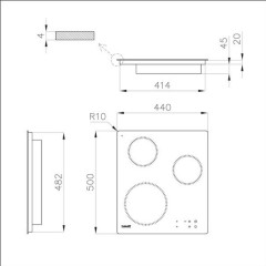 Modulo Lares Cottura a Induzione 700+300