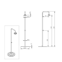 Doccia per Esterno Simius in Acciaio Inox