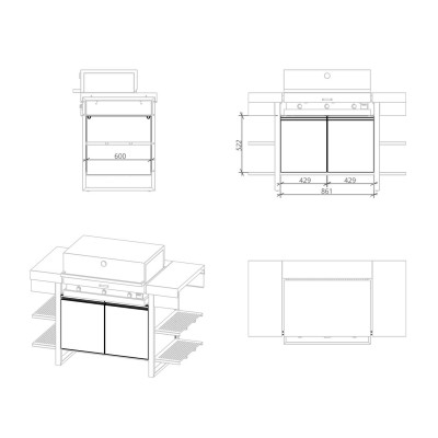 Carenatura per Modulo Supporto Barbecue FGA 750