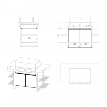 Carenatura per Modulo Supporto Barbecue FGA 750