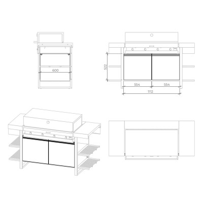 Carenatura per Modulo Supporto Barbecue FGA 1000