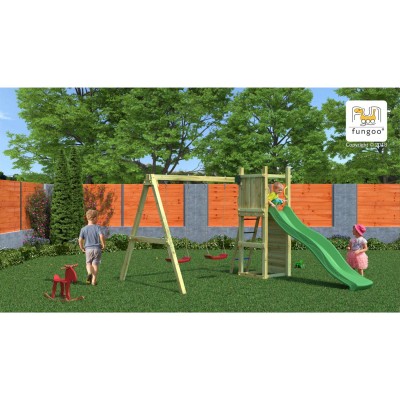 Gioco in Legno da Giardino Funny 3 Double Swing