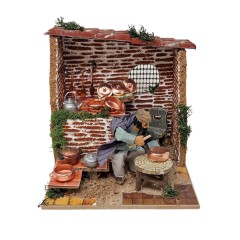 Lo Stagnino 17x17 cm Scena in Movimento per Presepe