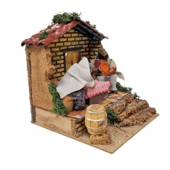 I Bevitori di Vino Pastori per Presepe in Movimento 17x17 cm