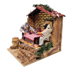 I Bevitori di Vino Pastori per Presepe in Movimento 17x17 cm