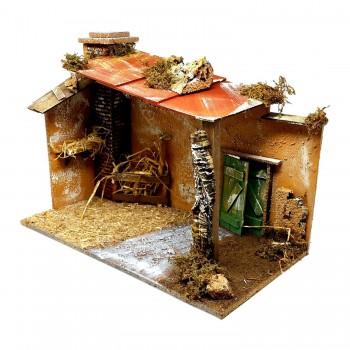 Capanna con Luci per Presepe 50x26x36 cm 87497