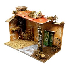 Capanna con Luci per Presepe 50x26x36 cm 87497