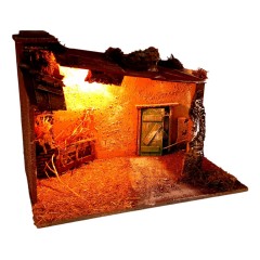 Capanna con Luci per Presepe 50x26x36 cm 87497